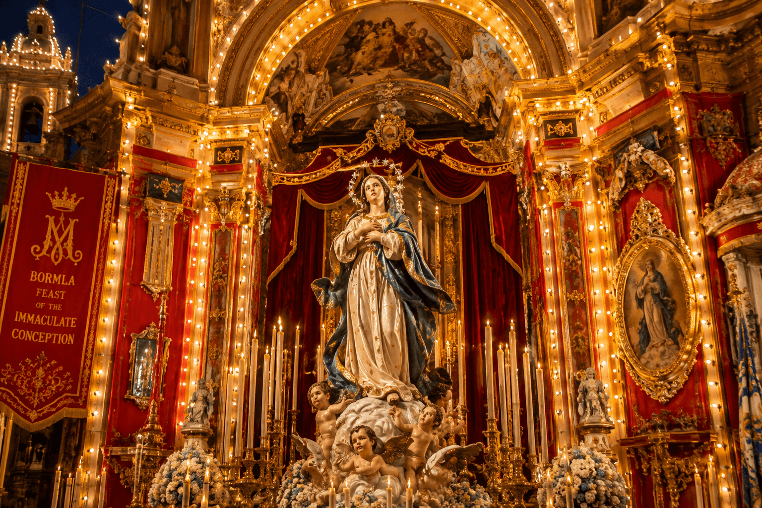 Immaculate Conception Feast celebrations in Cospicua, Malta